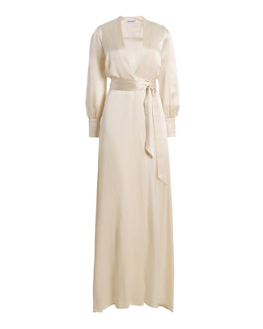 Kamperett Natural Exclusive Adelaide Silk Charmeuse Maxi Dress