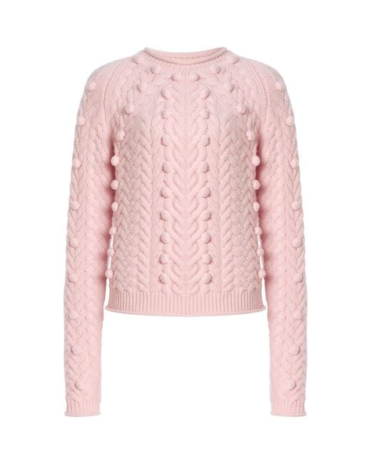 Ulla Johnson Pink Priscilla Puff-Sleeve Wool-Cashmere Sweater