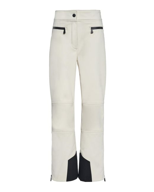 Moncler White Tech-Poplin Ski Pants
