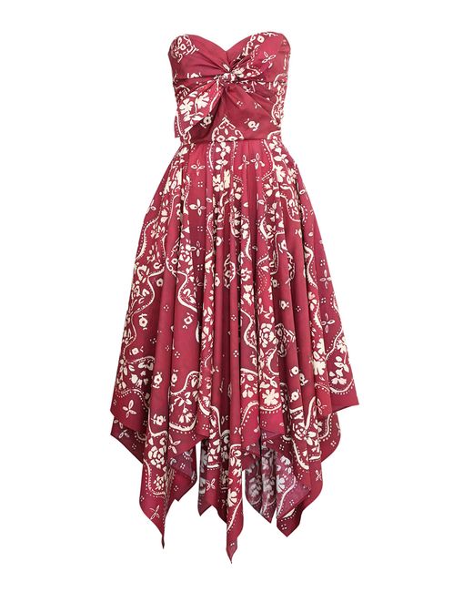 Lena Hoschek Red Kaleidoscope Cotton Midi Dress