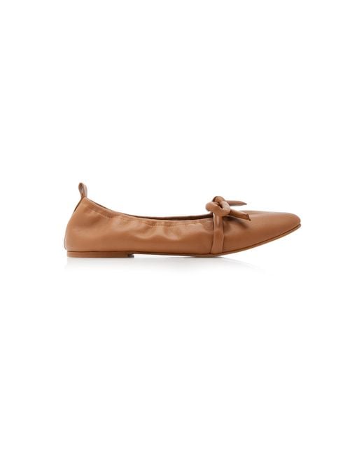 Flattered Brown Polly Leather Ballet Flats