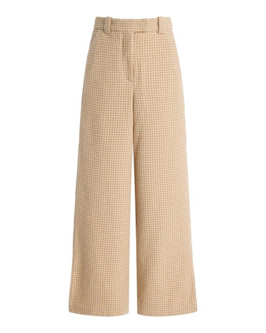 By Malene Birger Natural Cimas Mid-Rise Wide-Leg Pants