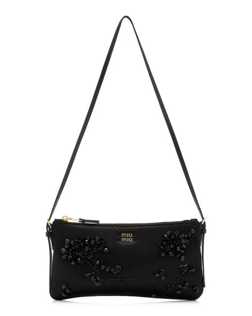 Miu Miu Black Embellished Shouler Bag