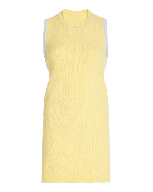 Jacquemus Yellow Sorbetto Cotton-blend Terry Open-back Mini Dress