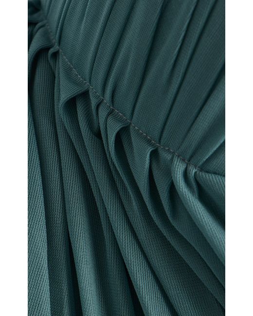 Maticevski Blue Exclusive Superb Draped Chiffon Top