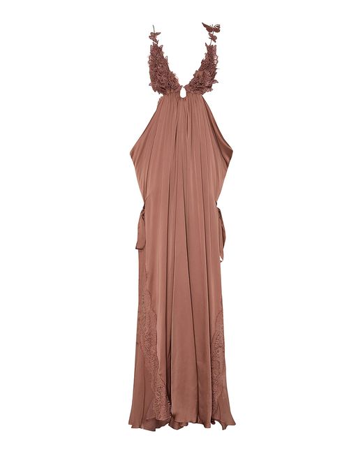 Zimmermann Brown Motion Butterfly Silk Maxi Dress
