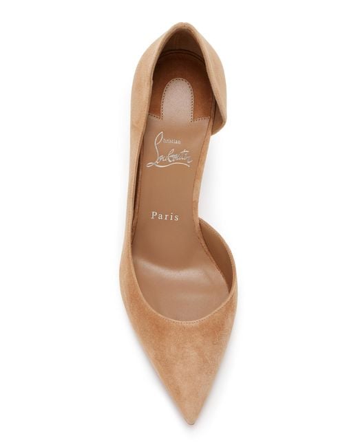 Christian Louboutin Natural Iriza 85Mm Veau Velours Pumps
