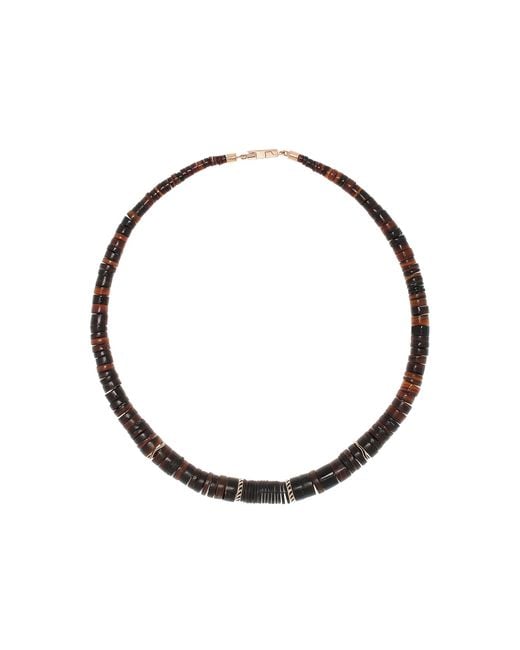 Dezso by Sara Beltran White 18k Rose Gold Shell And Enamel Necklace