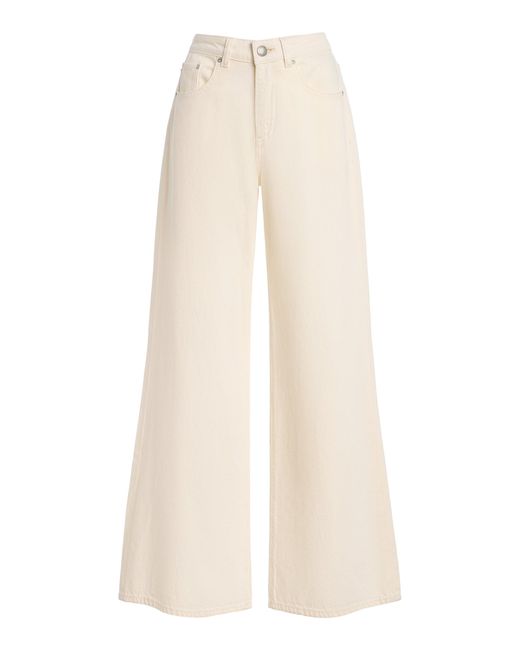 DL1961 White Dl Aura Alex Baggy Wide Leg Low Rise Jeans
