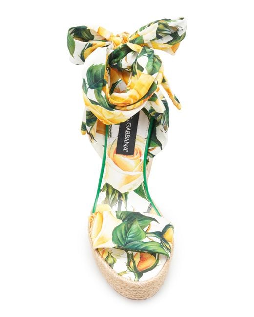 Dolce & Gabbana Metallic Floral-charmeuse Espadrilles