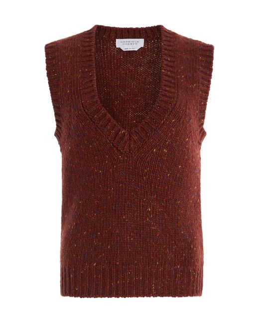 Gabriela Hearst Brown Solomon Cashmere Sweater Vest