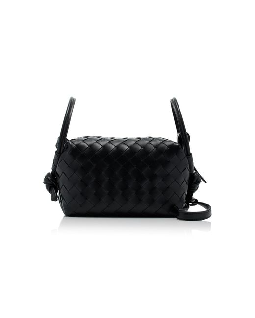 Bottega Veneta Black Small Loop Intrecciato Leather Shoulder Bag