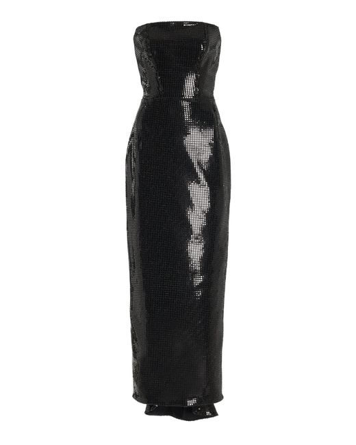 Maticevski Black Forte Mirrored Strapless Gown