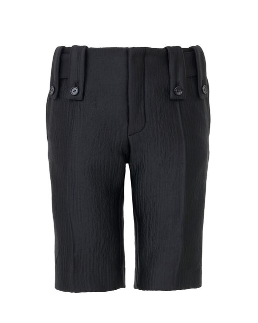 Chloé Black Tailored Satin Bermuda Shorts