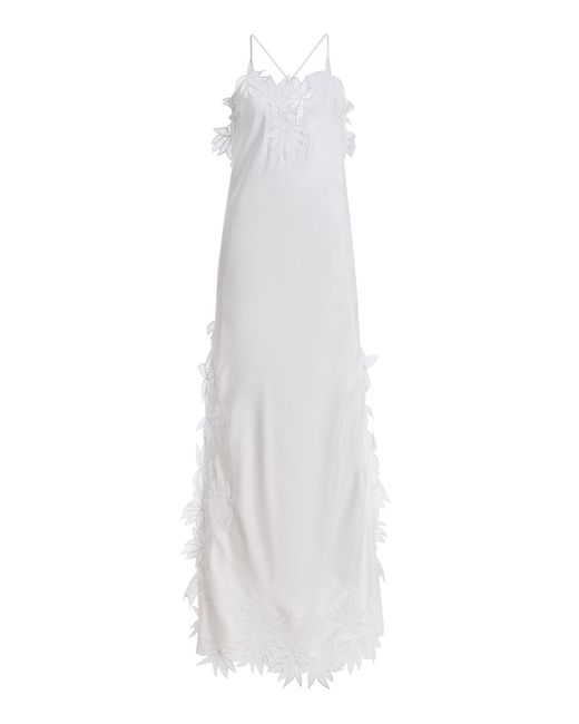 DIOTIMA White Botanique Silk Twill Gown