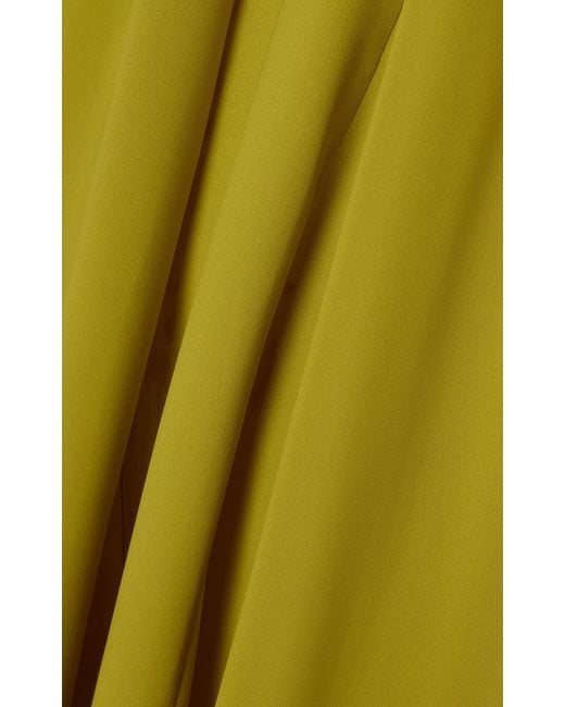 Siedres Green Exclusive Raye Crepe Midi Halter Dress