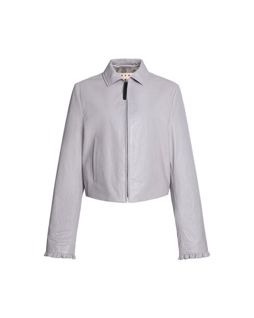 Marni Purple Leather Jacket