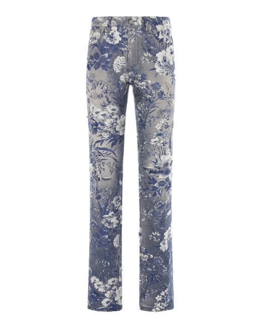 Ralph Lauren Blue 160 Slim Floral Jacquard Jeans