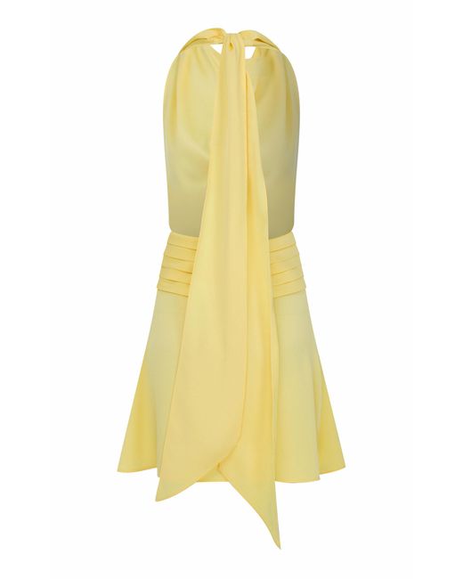 Ila Monica Open Back Satin Mini Dress in Yellow | Lyst Canada
