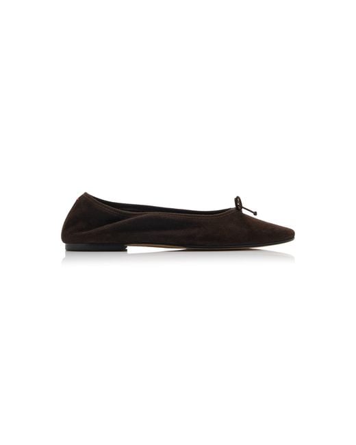 Aeyde Black Tiby Suede Ballet Flats