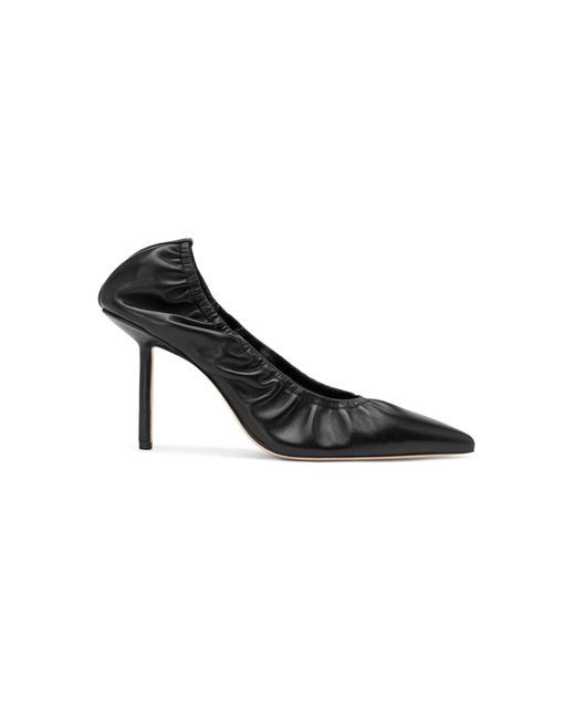 STUDIO AMELIA Black Rhodes 90 Leather Pumps