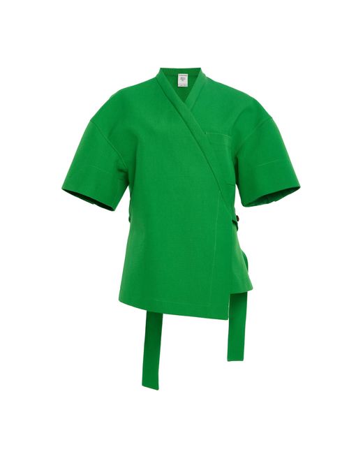 Calvin Klein Green Dahlia Belted Cotton Jacket