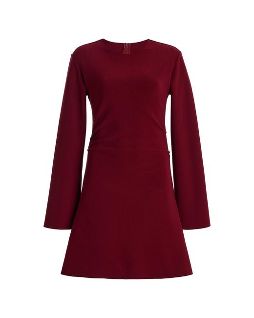 Birrot Red Lay2 Draped Mini Dress