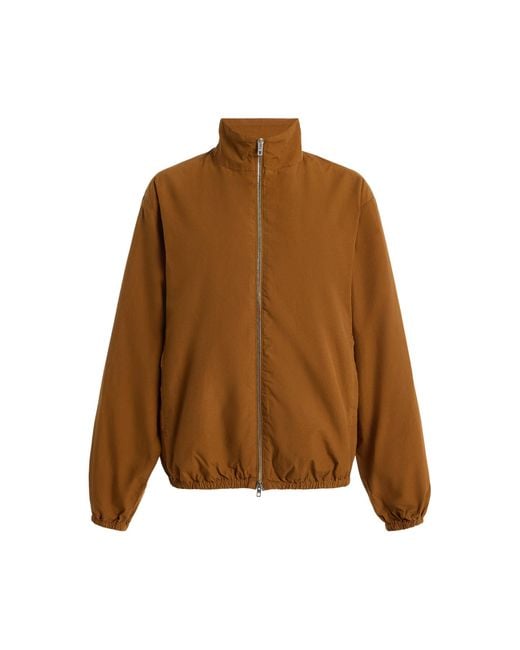 Leset Brown Kyoto Cotton Windbreaker Jacket