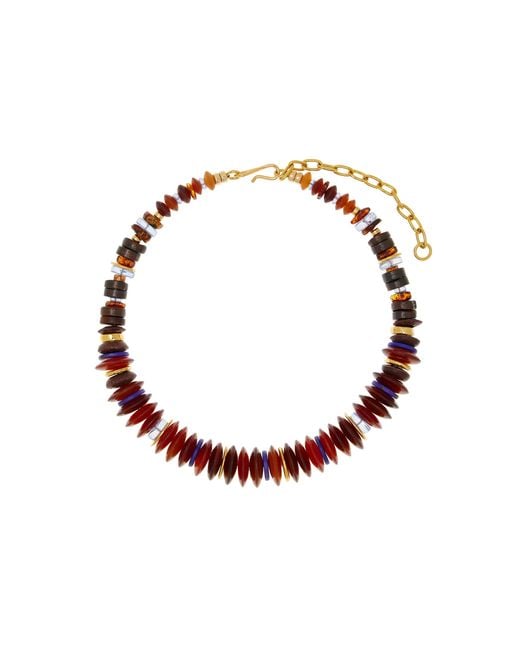 Lizzie Fortunato Multicolor Amaranth-Plated-Stone Necklace