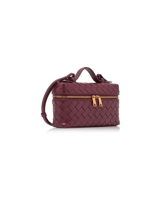 Bottega Veneta Red Bang Bang Intrecciato Leather Vanity Case