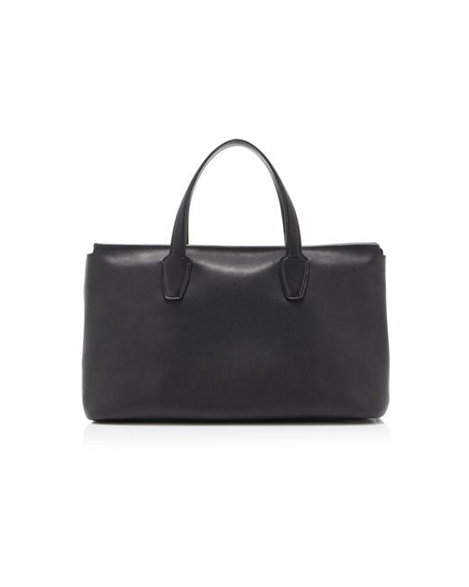 The Row Black Marcel Leather Tote Bag