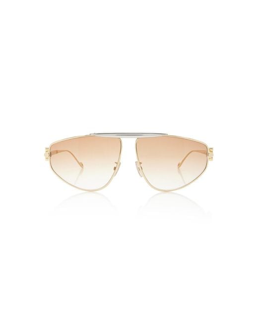 Loewe Metallic Spoiler Aviator-frame Metal Sunglasses