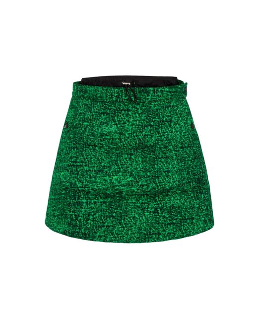 Moncler Genius Green X Jw Anderson Down-Filled Cotton Mini Skirt