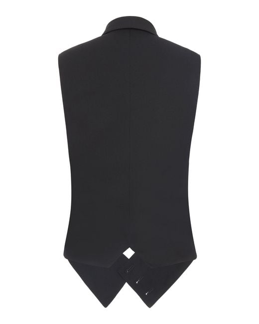 Tod's Black Belted Wool Vest