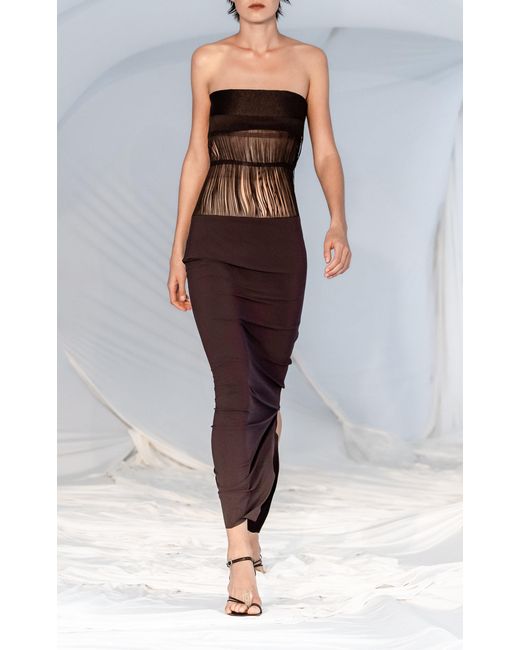 christopher esber crochet fringe strapless dress Strapless Crocheted Cotton-Blend Midi Dress By Christopher Esber | Moda  Operandi