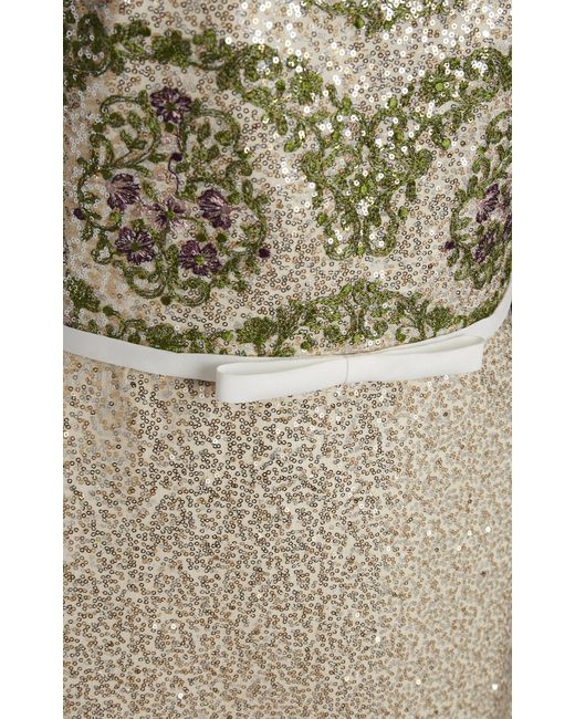 Giambattista Valli Natural Sequined Gown