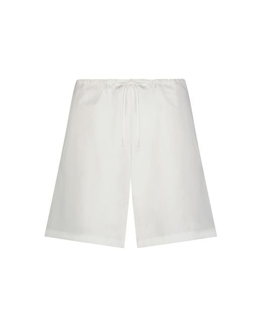 The Anteros White Exclusive Coen Organic Cotton Poplin Shorts