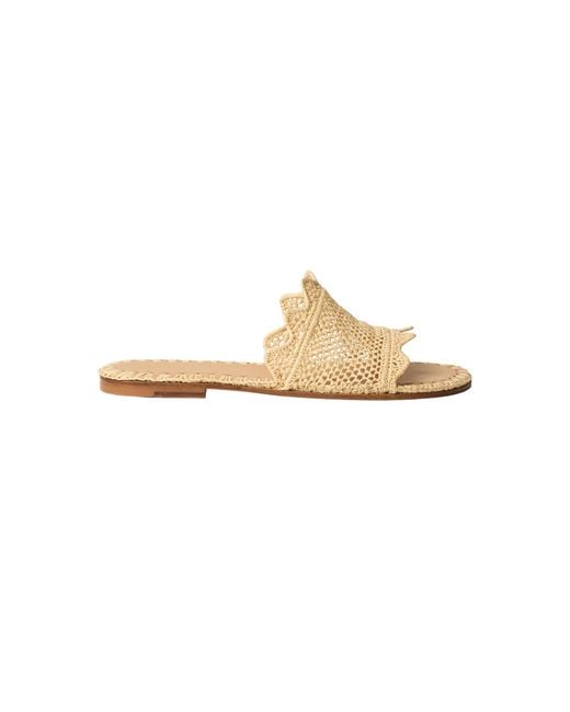 Odissi White Lucia Rafia Sandals