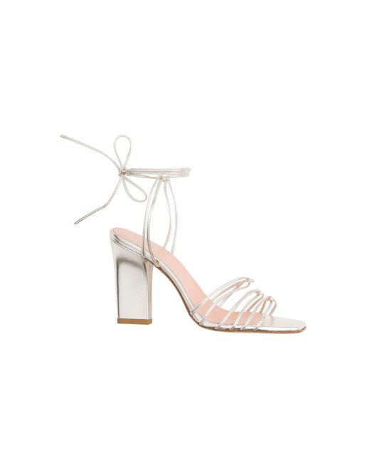 Aeyde Metallic Daisy Leather Sandals