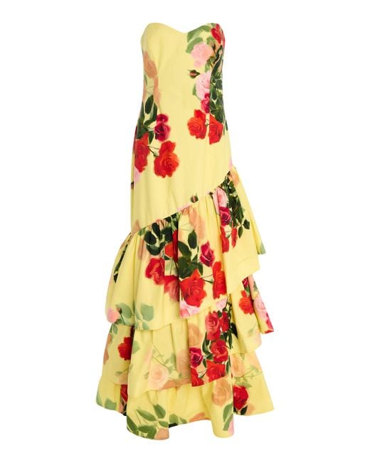 Cara Cara White Willa-Print Cotton Maxi Dress