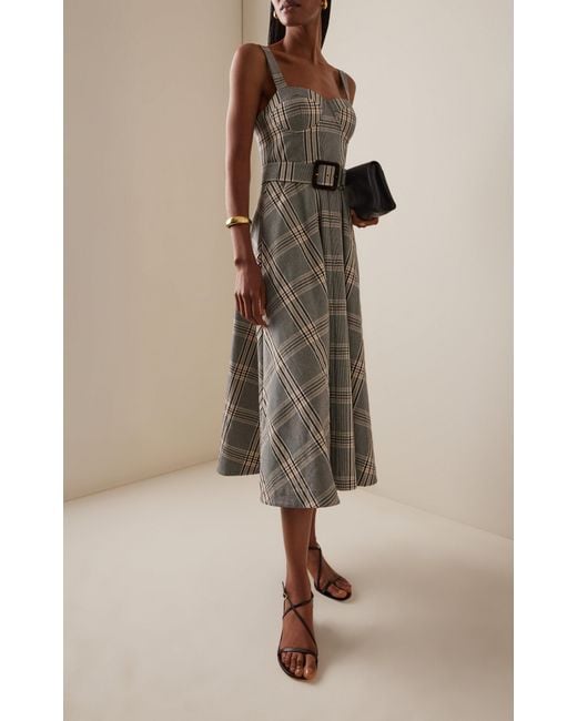 Cara Cara Gray Calypso Cotton-Blend Midi Dress