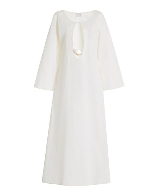 Marlies Grace White Exclusive Ocean Cotton Maxi Dress