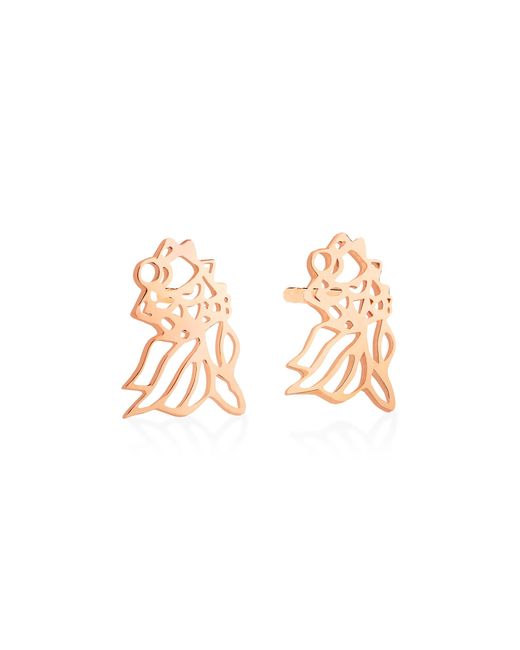 Ginette NY Pink Goldfish Earrings