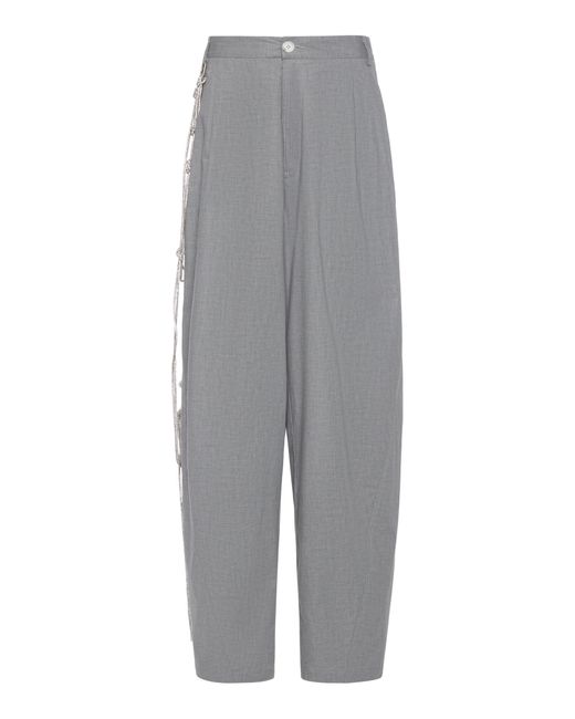 DARKPARK Gray Phebe Wide-leg Stretch-cotton Pants