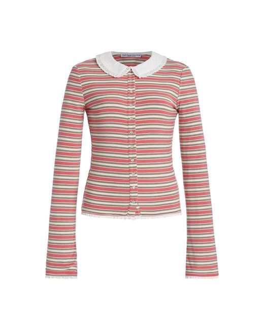 Fait Par Foutch Red Edith Striped Cardigan