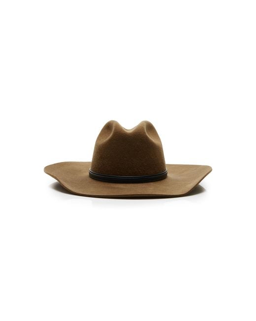 Janessa Leone Brown Nash Wool Fedora