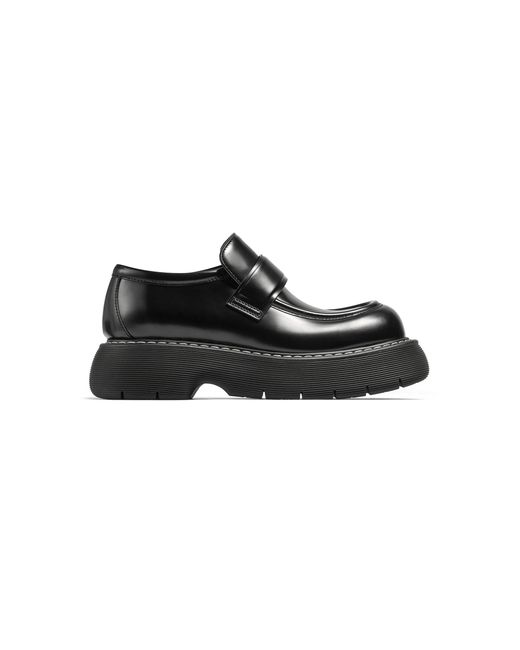 Bottega Veneta Black Osaka Leather Platform Loafers