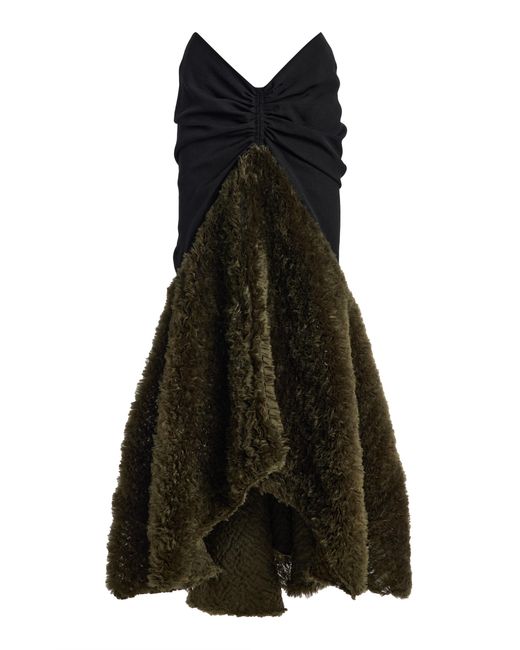 DIOTIMA Black Tidal Fluffy Organza Midi Skirt