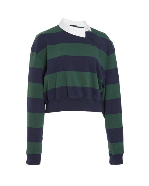 A.W.A.K.E. MODE Blue Twisted Collar Rugby Jersey