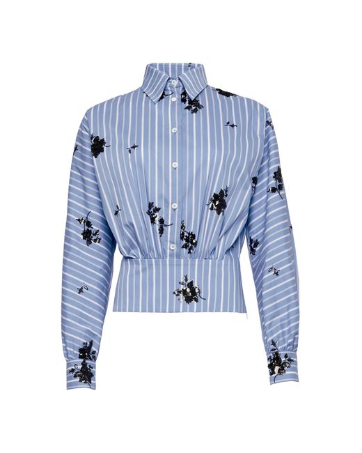 Altuzarra Blue Sally Cotton-Blend Shirt